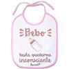 Supermolon 00662 - Bavaglino per bebè con lacci, rosa pastello, unisex