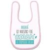 Supermolon 01232 - Mamá Lo Nostro Fue Amor A Primera Vista Bavaglino Bebe con Velcro, Rosa Pastello, Unisex