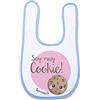 Supermolon 03052 - Soy Molto Cookie, Bavaglino per bebè, con velcro, blu celeste, unisex