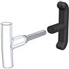 PREFER coppia di maniglie in abs e alluminio satinato per basculante/garage