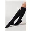 Calzedonia Calze Lunghe A Costine Con Lana E Cashmere Da Donna Blu