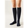 Calzedonia Calze Lunghe In Cotone Rasato Blu