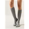 Calzedonia Calze Lunghe In Cotone Rasato Grigio
