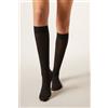 Calzedonia Gambaletti In Microfibra Semicoprenti 30 Denari Nero
