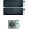 Daikin CONDIZIONATORE DAIKIN STYLISH REAL BLACKWOOD WI-FI DUAL SPLIT 7000+12000 BTU INVERTER R32 2MXM40N A+++