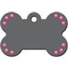 TRIXIE MEDAGLIETTA OSSO L ACCIAIO ANTRACITE CON STRASS