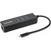 VulTech Adattatore Type-C Vultech ATC-02 con 3x Usb 3.0 e 1 porta Ethernet TJ45 Gigabit