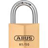 ABUS Lucchetto in ottone 85/50 - per porte di cantine, capannoni e molto altro ancora - resistente alle intemperie - corpo della serratura in ottone - grillo in acciaio temprato