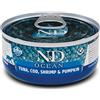 Farmina N&D cat ocean tonno, baccalà, gamberetti e zucca 80 g