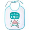 Supermolon 03489 - Ya Tengo Un Anno Bavaglino per bebè, con lacci, blu celeste, unisex