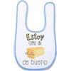 Supermolon 00976 - Estoy como un Formaggio de Bueno Bavaglino per bebè, con velcro, blu celeste, unisex