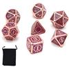 DollaTek Dadi poliedrici in Metallo 7PCS con Custodia Nera per Giochi di Ruolo Dungeons And Dragons D&D Insegnamento della Matematica (Verde)
