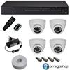 KIT VIDEOSORVEGLIANZA DVR 4 CANALI H.264 FULL D1 HDMI + 4 TELECAMERE MINI DOME 700 TVL VARIFOCAL ALTISSIMA RISOLUZIONE 960H CCD