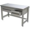 Ristosubito Tavolo da lavoro Acciaio Inox Senza alzatina con 3 cassetti con telaio/cornice Modello GSR3C156