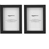 Amazon Basics Rettangolare Cornice fotografica con passe-partout 13 x 18 cm, 10 x 15 cm con passe-partout, confezione da 2, Nero