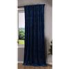 Gardinenbox Milano 20357 - Tenda oscurante in velluto con passanti e passante per tunnel, accorciabile, blu, 1 pezzo, altezza x larghezza 280 x 135 cm, 20357