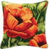 VERVACO Kit Cuscino Punto Croce Fiore D'ARANCIO Set Ricamo Principianti Cuscini Gobelin Decorativi ca. 40 x 40 cm Accessori per Lavoretti Creativi DIY Casa Decor Hobby Adulti Cross Stitch