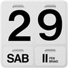 Danese Milano Formosa Calendario perpetuo Anodizzato Naturale-Scritte Nere