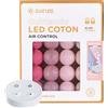 GuirLED Ghirlanda luminoso a LED per batuffoli di cotone USB - Telecomando wireless - Luce notturna per bambini 2h - Adattatore di alimentazione USB 2A incluso - 4 intensità - 16 sfere 3,2 m - Principessa