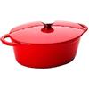 IBILI, Cocotte tonda ovale 27 x 21 cm, ghisa, adatta per l'induzione.