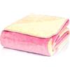 Glart Coperta Morbida e Calda, Motivo Renna, Extra Soffice, per Divano, Coperta in Peluche, 150 x 200 cm, Rosa/Biaanco