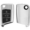 kwmobile Custodia Compatibile con VW Golf 7 MK7 con 3 tasti - Cover Chiavi Auto Protezione Copri Telecomando - Copertina Chiave - Copertura Gommata Silicone TPU