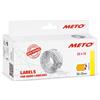 Meto Etichette per etichettatrice (22x12 mm, permanenti, arancione fluo, 6.000 pezzi, per Meto, Contact, Sato, Avery, Tovel, Samark, ecc.)