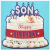 Clintons: Biglietto di compleanno gigante per torta di compleanno, 11 x 15 cm