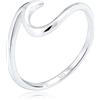 Elli Anello da Donna Onda Tendenza Ottica in Argento Sterling 925