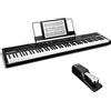 Alesis Recital + M-Audio SP-2 - Pianoforte Digitale con Casse, 5 Suoni, 88 Tasti Semi Pesati, 3 mesi di Lezioni Gratis + Pedale di Sustain Universale Nero