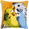 VERVACO Kit Cuscino Punto Croce CATTIVI Set Ricamo Principianti Cuscini Gobelin Decorativi ca. 40 x 40 cm Accessori Per Lavoretti Creativi DIY Casa Decor Hobby Adulti Cross Stitch