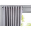 Gardinenbox Cationic Jena 2019037 - Tenda con Passanti nascosti, 225 x 140 cm, Effetto Lino, Colore: Argento Opaco