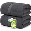 Utopia Towels - Confezione da 2 Asciugamani Di Lusso Jumbo (90 x 180 CM) - 100% Cotone Filato Ad Anelli, Altamente Assorbente, Morbido e Ad Asciugatura Rapida (Grigio)