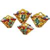 CERAMICHE CALTAGIRONE Borsa Ceramica Siciliana Caltagirone Fichi Rossa - Varie Dimensioni