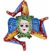 CERAMICHE CALTAGIRONE Trinacria in Ceramica Siciliana di Caltagirone Bordeaux cm 21