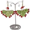 CERAMICHE CALTAGIRONE Orecchini ceramica Fichi D'India 3 Foglie Perle