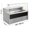 Banco Vetrina Refrigerato Statico Tivoli con Riserva e Vetri Dritti, Profondità 79 cm, +4°/+6°C - Personalizzabile - Banco Vetrina Refrigerato Statico Tivoli, Lunghezza 250 cm