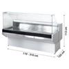 Banco Vetrina Refrigerato Semi-Ventilato Padova con Riserva e Vetri Dritti, Profondità 91 cm, -1°/+7°C - Personalizzabile - Banco Vetrina Refrigerato Semi-Ventilato Padova con Riserva e Vetri Dritti, Lunghezza 104 cm