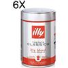 (6 CONFEZIONI X 250g) ILLY - Caffè Macinato Moka Tostato Classico