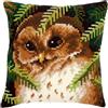 VERVACO Kit Punto Croce Gufo Set Ricamo Principianti Cuscini Gobelin Decorativi Accessori per Lavoretti Creativi DIY Casa Decor Hobby Adulti Cross Stitch Piumone, Tessuto, Multicolor, ca. 40 x 40 cm