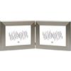 Deknudt Frames S41VD1-H2H-15.0X20.0 - Cornice portafoto Doppia, in Formato Orizzontale, in Resina, 15 x 20 cm, Colore Argento