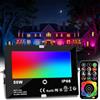 HEKEE Faretto Led, equivalente a 50 W, cambio colore Rgbw modalità strobo fai-da-te, 120 colori, esterno 5500 lumen, Rgb Bianca Calda 2700K, impermeabile Ip66