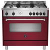 Ⓜ️🔵🔵🔵 LA GERMANIA AMN965EVIT - Cucina 5 fuochi gas, forno elettrico, 90x60 cm, vino ed inox, serie Americana, Classe A