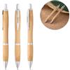 hi!dea™ Penna bamboo con dettagli metallo con inchiostro nero NICOLE personalizzate o neutre