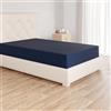 Amazon Basics Lenzuolo con angoli Singolo, 90 x 190 x 30 cm, in 100% Microfibra con altezza da 30cm, Blu Navy