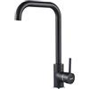 Ibergrif Rubinetto Cucina in Acciaio Inox Spazzolato, Miscelatore Monocomando per Lavello, Bocca Girevole 360°, Beccuccio Alto 28 cm, Alta Pressione, Design Moderno - M22105B