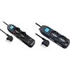 Electraline 62095 Multipresa 6 Posti 2 Polivalenti Schuko 4 Bivalenti 10/16A 2 Prese Usb 2.1A -Cavo 1,5 M, Nero & 62000 Multipresa 6 Posti 2 Schuko E 4 Bivalenti 10/16A, Cavo Ho5 Vv-F, Spina 16A