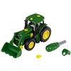 Theo Klein 3903 Trattore John Deere, con Sollevatore Frontale e contrappeso, Singoli Pezzi smontabili, Dimensioni- 24,5 cm x 9,5 cm x 12 cm, Giocattolo per Bambini a Partire dai 3 Anni