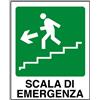 myProtect Cartello in alluminio: Scala di emergenza sinistra.
