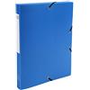 Exacompta - Rif. 59612E - 4 cartelle portaprogetti con elastici Opak - in polipropilene - dorso 2,5cm - dimensioni 25X33cm - per formato A4 - colore azzurro cielo